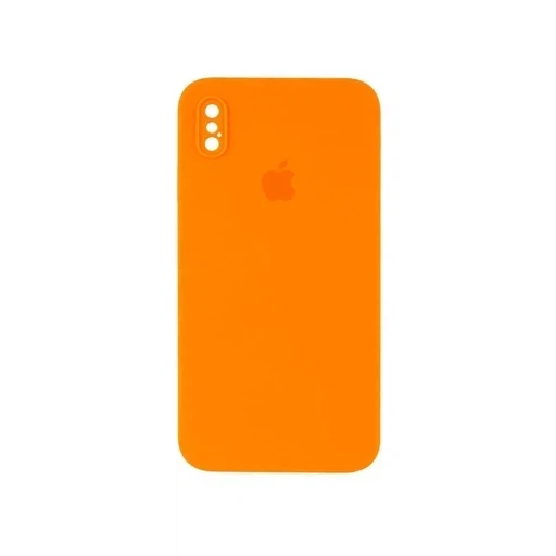 Чехол Silicone Case с закрытым низом и защитой камеры для Iphone XS Max (Квадратные грани)